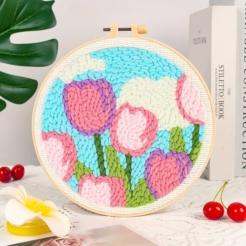 Flower Botanical Punch Needle Kit